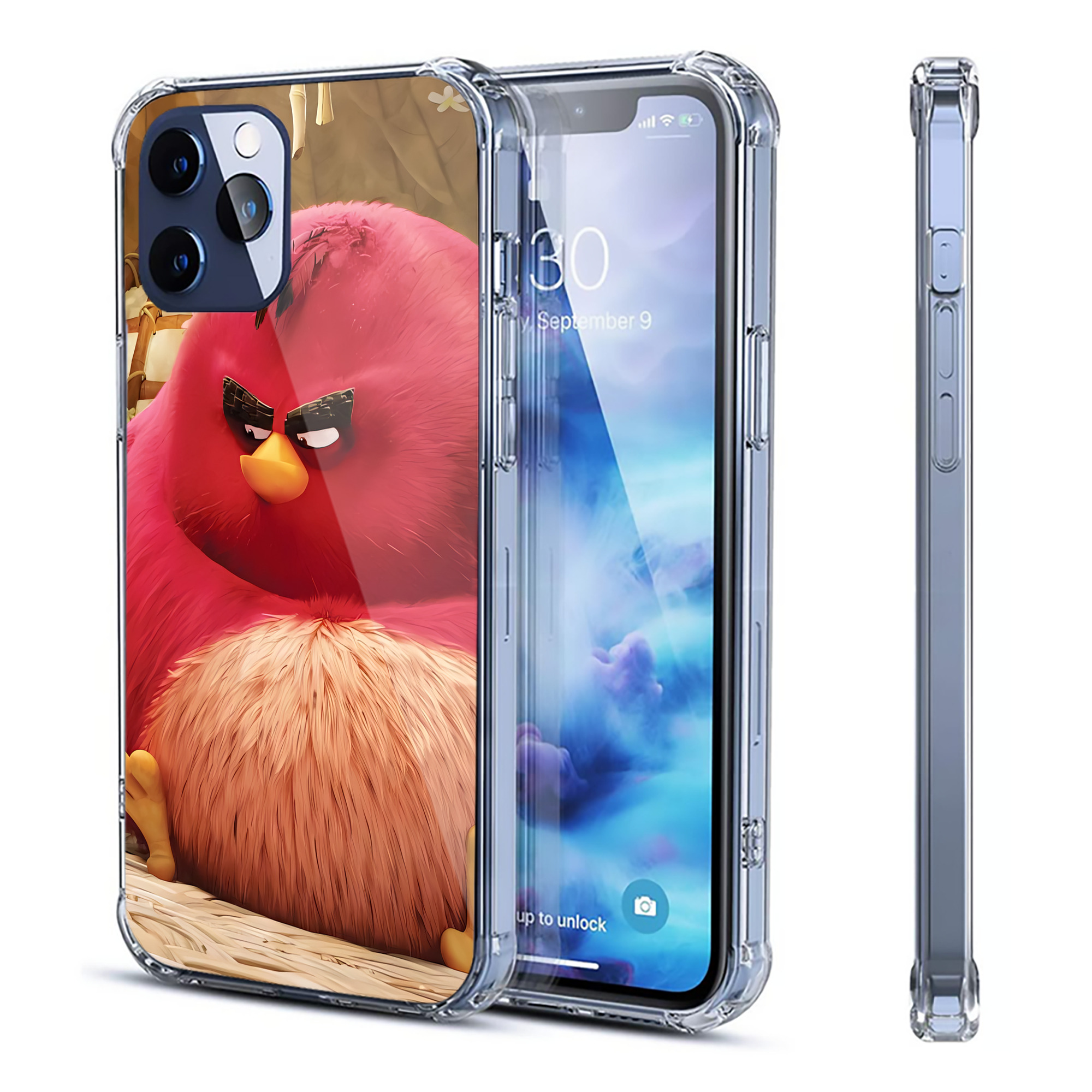 （画像用） Angry Birds アングリーバード 【iPhone 12シリーズ対応】透明スマホケース（クリアソフトケース）